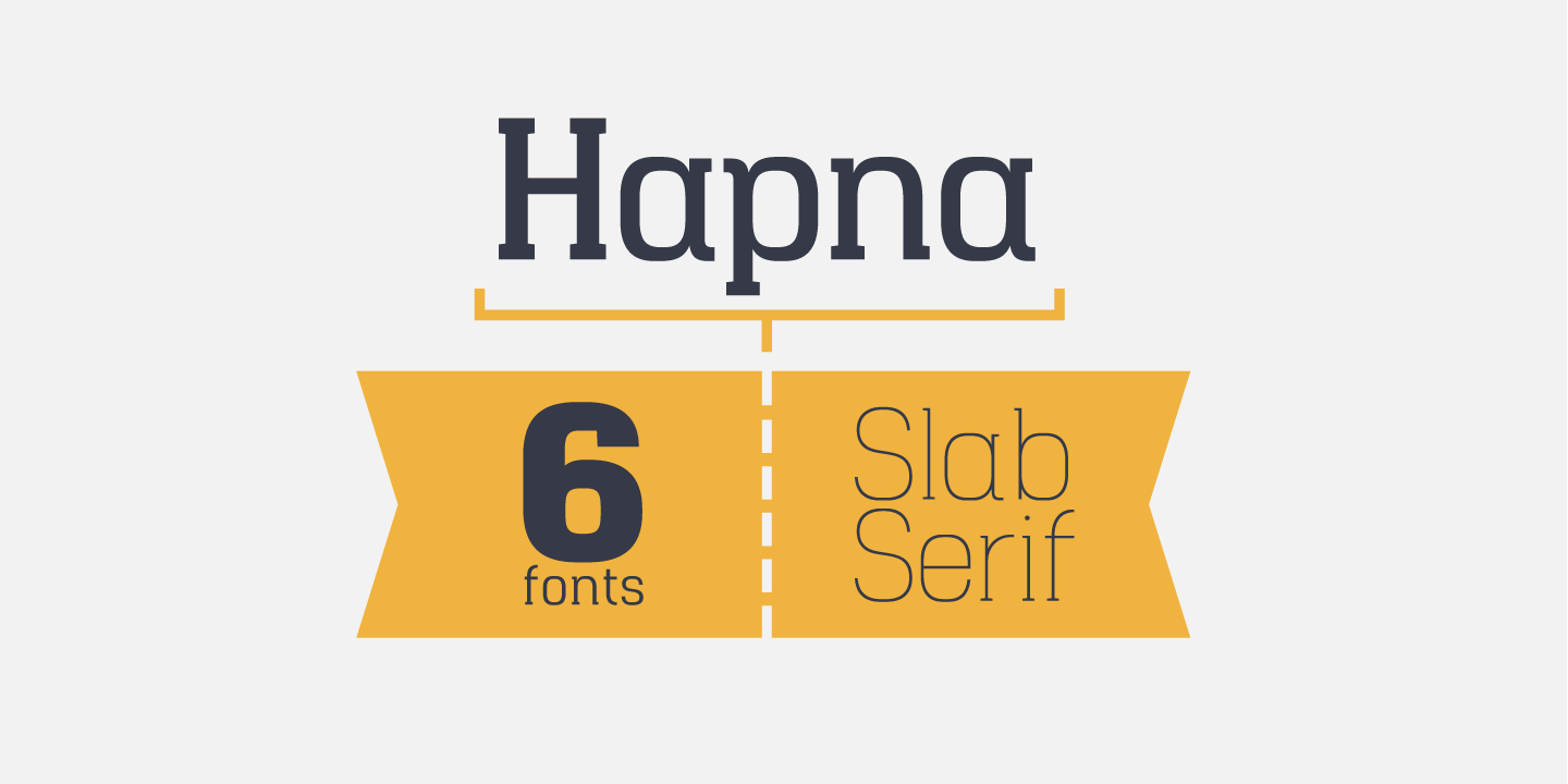 Przykład czcionki Hapna Slab Serif